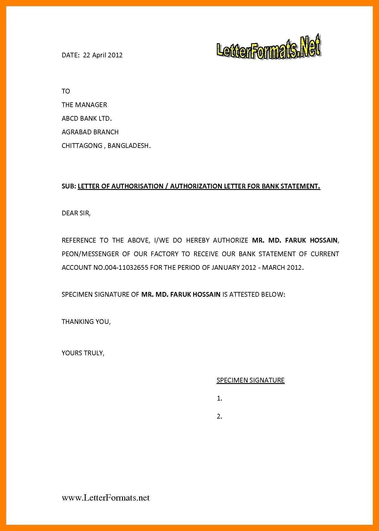 statement of service letter army template