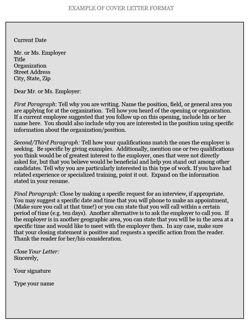 gmail cover letter template