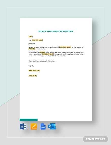 google doc reference letter template