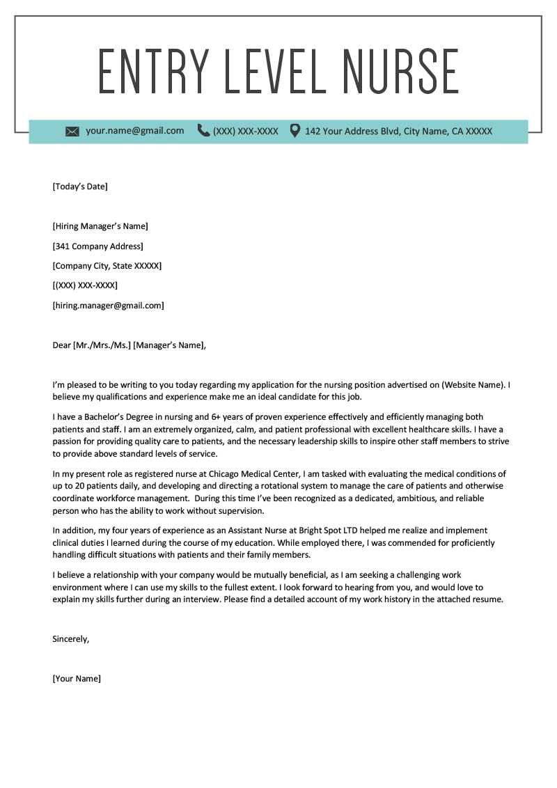 nursing cover letter template new grad