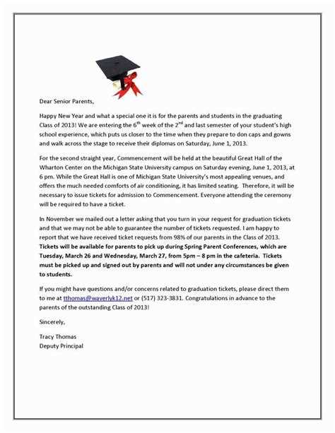 graduation letter templates