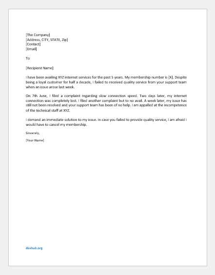 grievance letter template uk