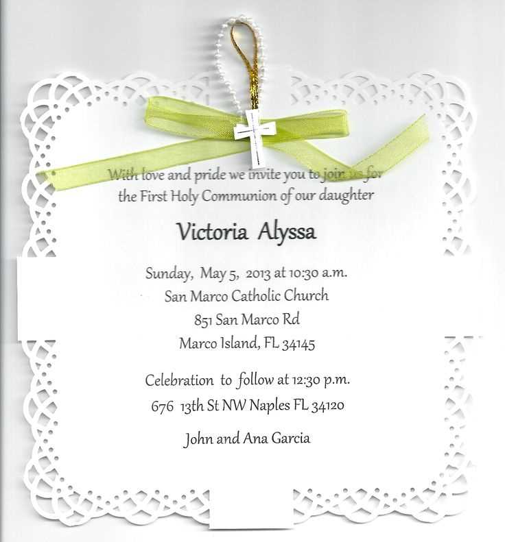 first communion letter template