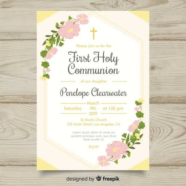 first communion letter template