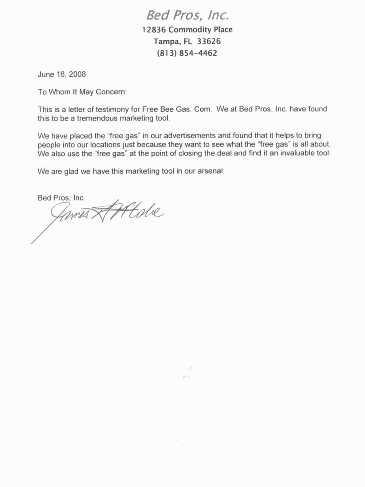 testimony letter template