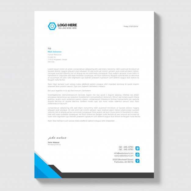 cover letter letterhead template