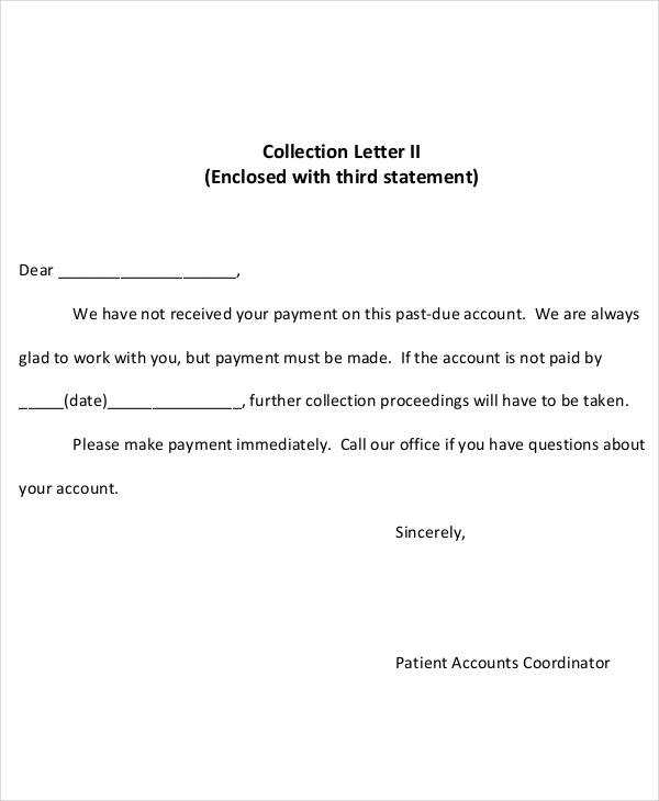 payment collection letter template