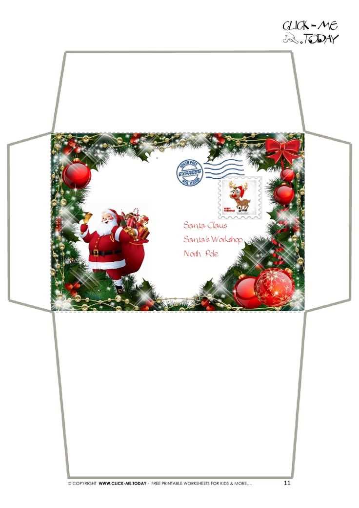 santa letter and envelope template