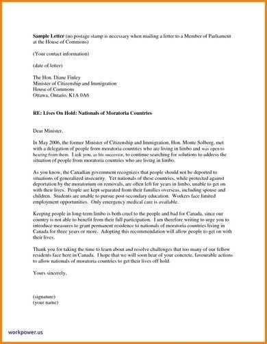 reference letter template for canada immigration