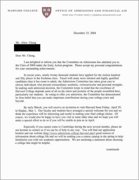 harvard business cover letter template