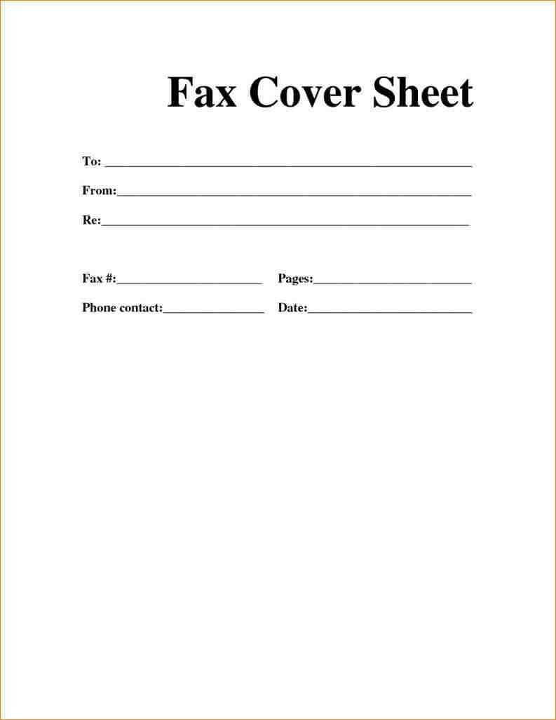 fax letter cover sheet template