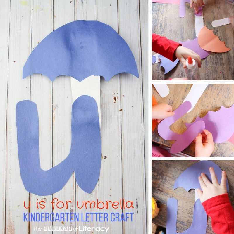 letter u umbrella craft template