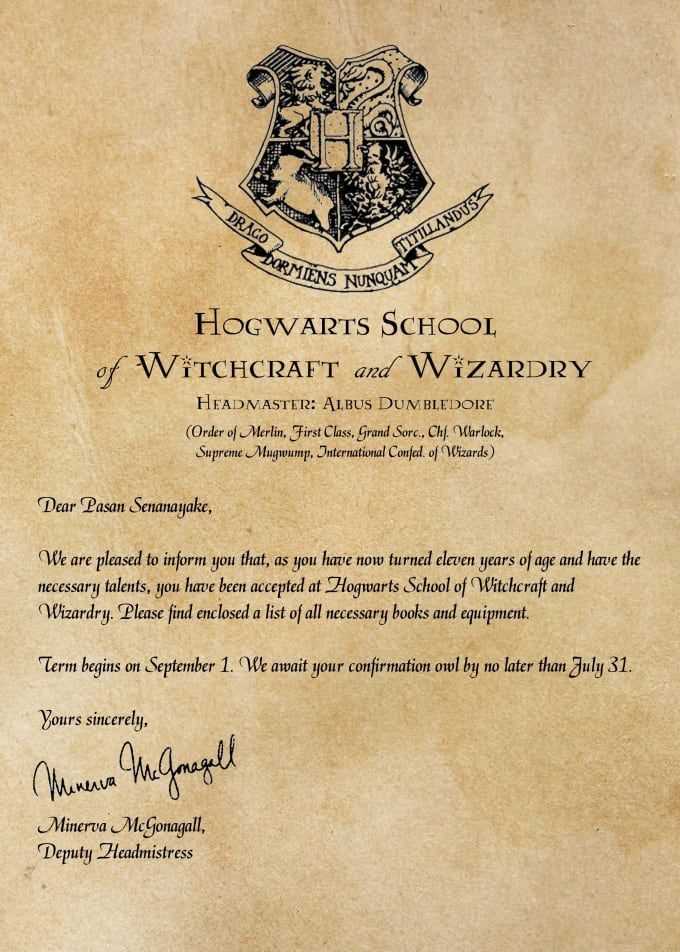 hogwarts acceptance letter template