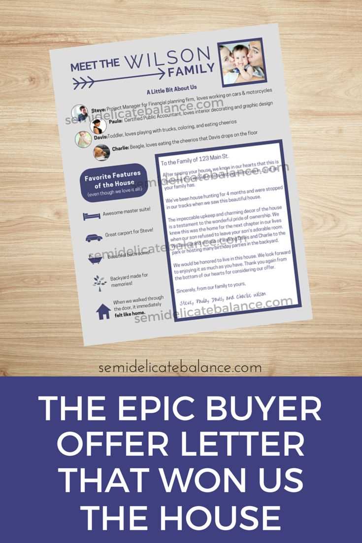 home buying offer letter template