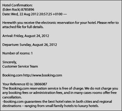 hotel reservation confirmation letter template