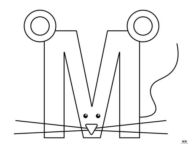 printable letter m template