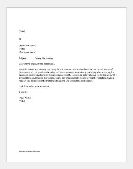 hr letter of concern template