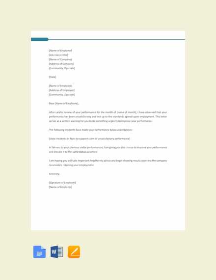 hr letter of concern template