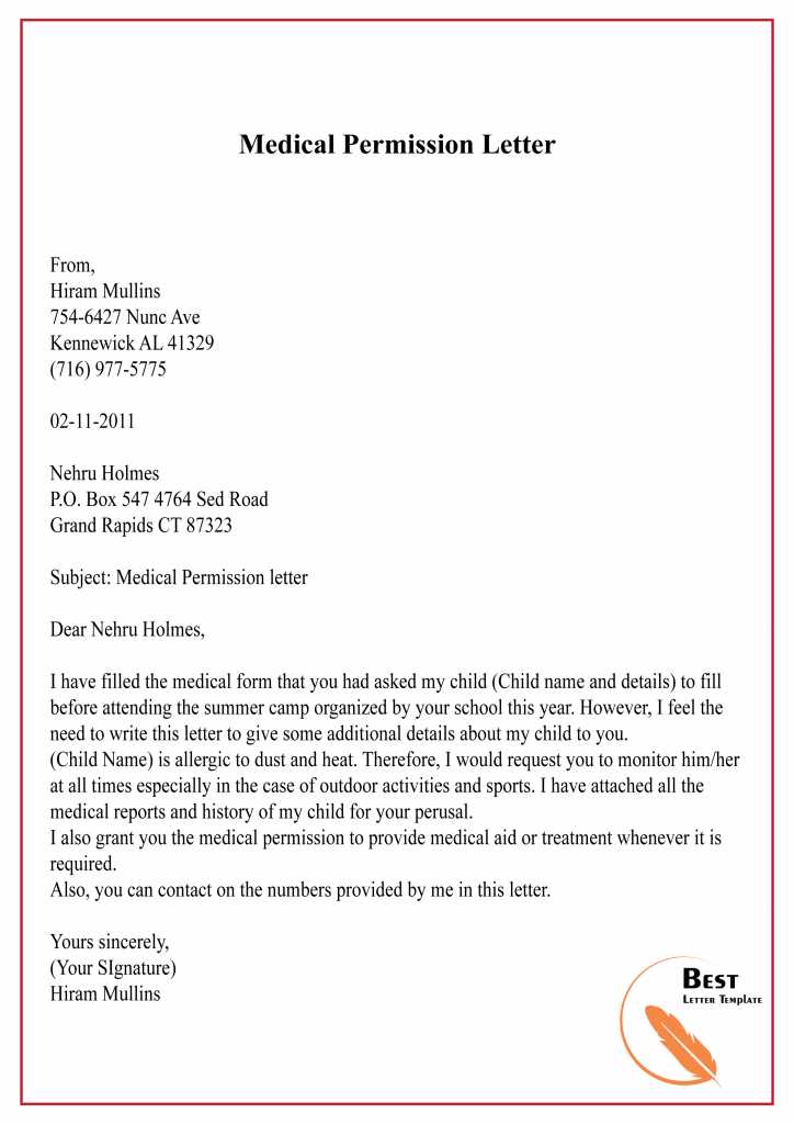 hunting permission letter template