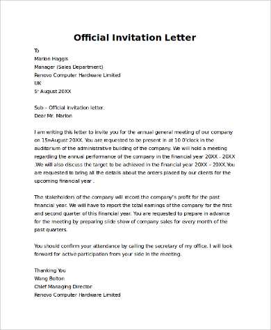 free invitation letter templates