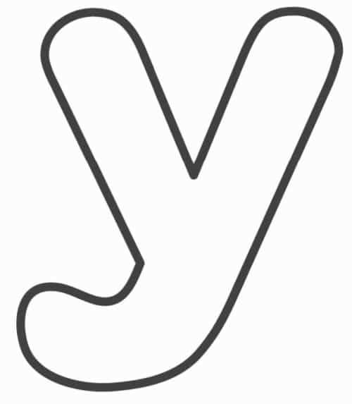 letter y template printable