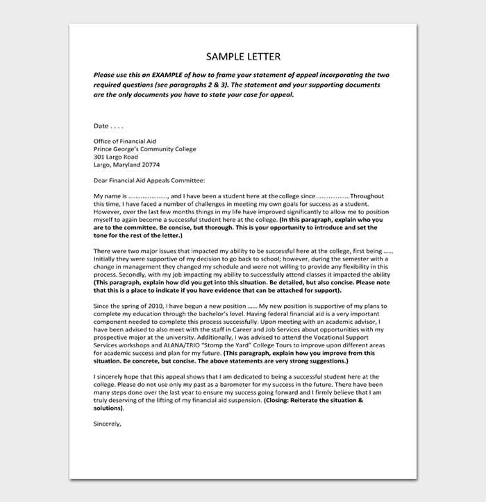 employee appeal letter template