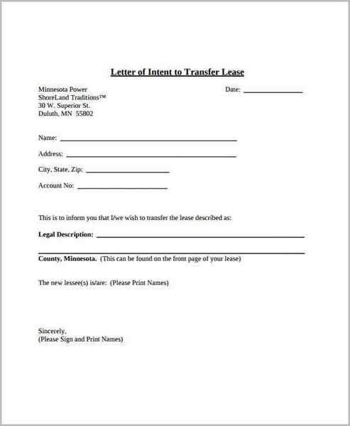 real estate transfer of ownership letter template