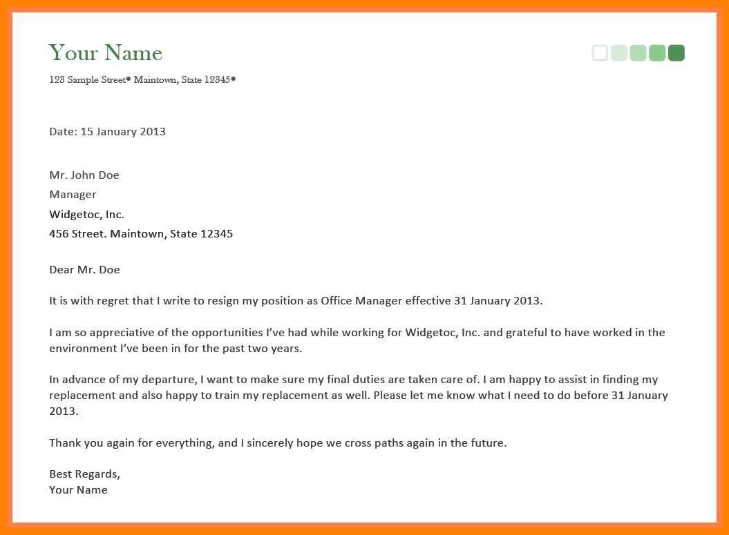 informal cover letter template