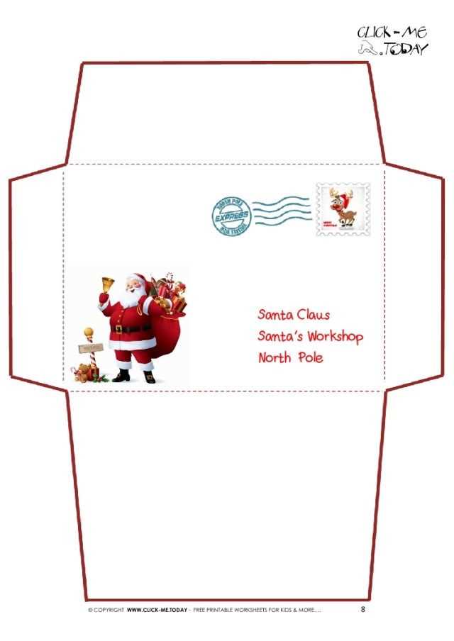 letter from santa envelope template printable