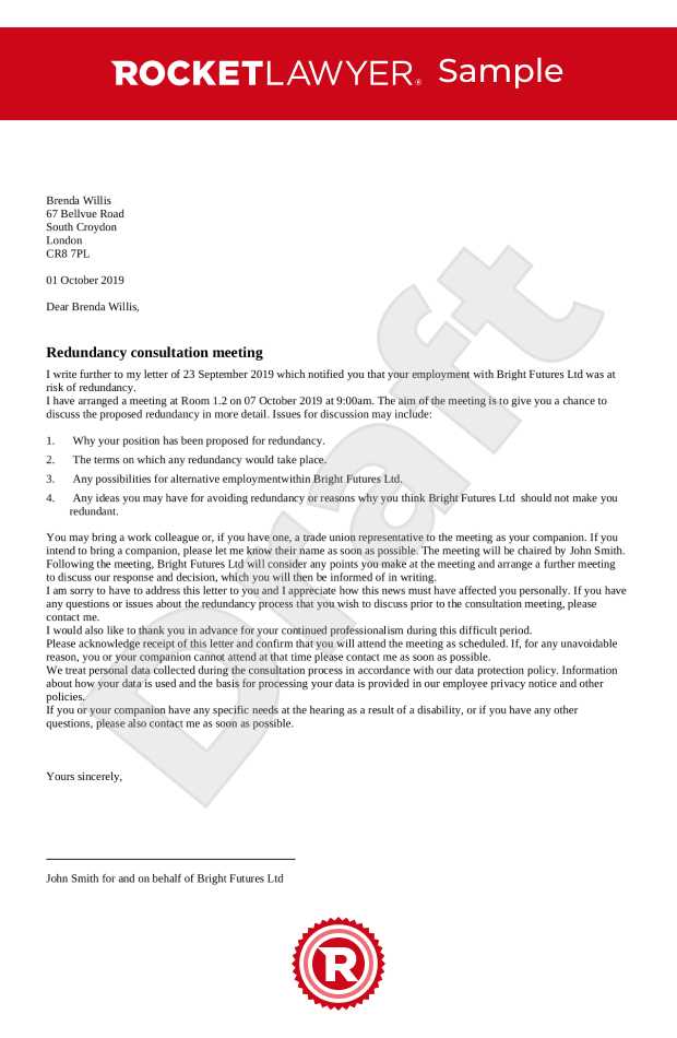 voluntary redundancy letter template to employer