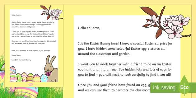 easter bunny letter template