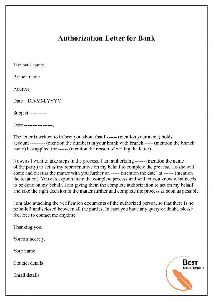 authorization letter template pdf