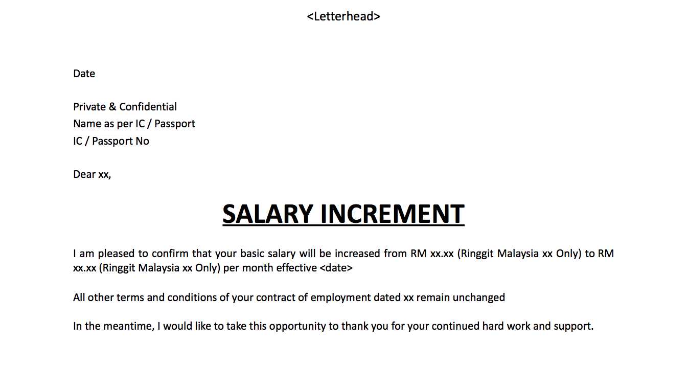 salary review letter template