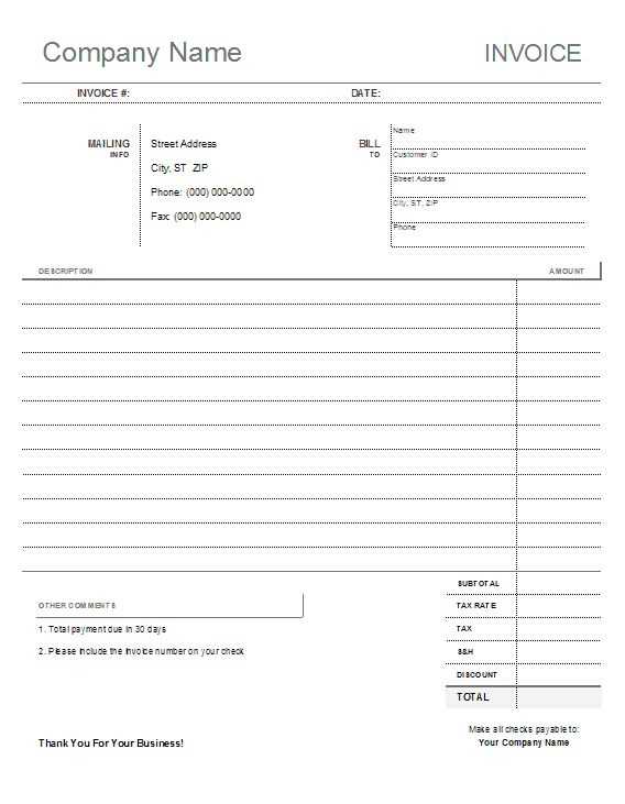 invoice letter template free