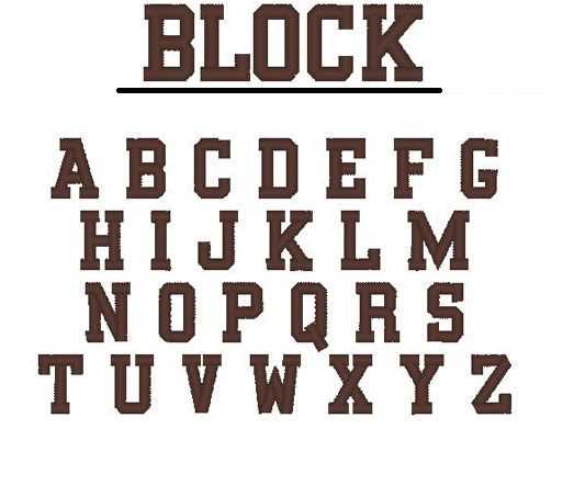 block letter font template