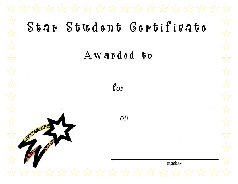 star student letter template