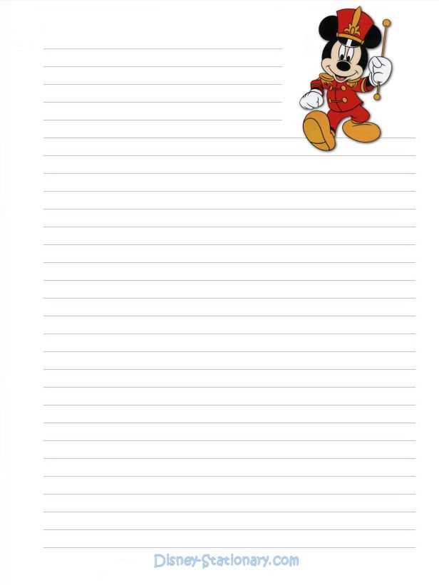 letter from mickey mouse template free