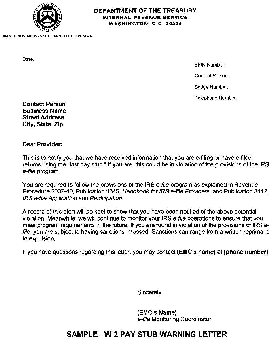 irs letter template
