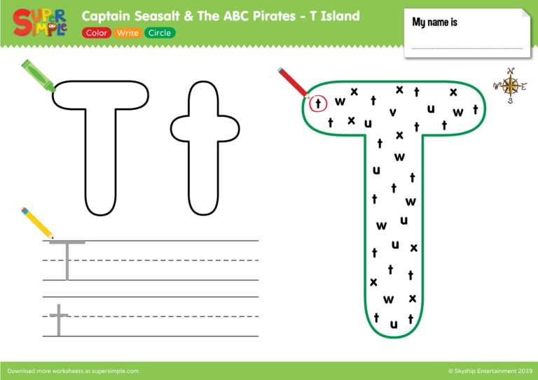 letter t printable template