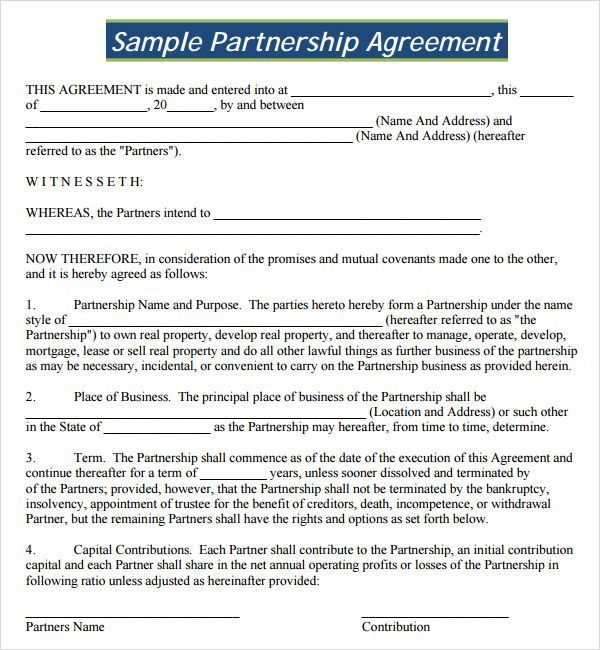 partnership letter template