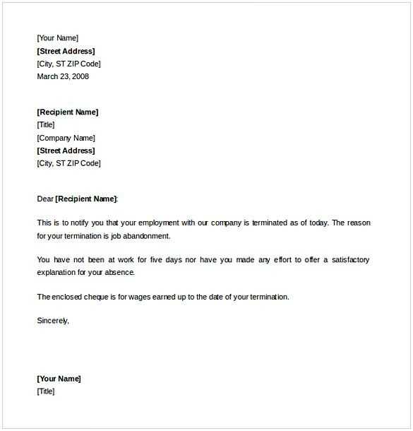 not a good fit termination letter template