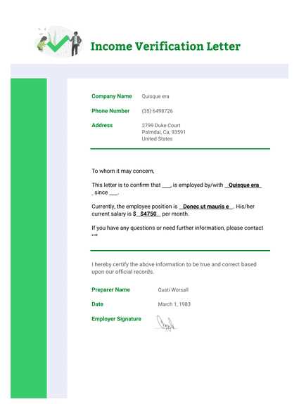 payment verification letter template