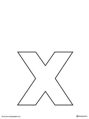 letter x template printable