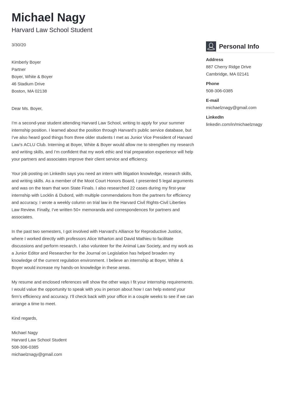 cover letter template for law firm