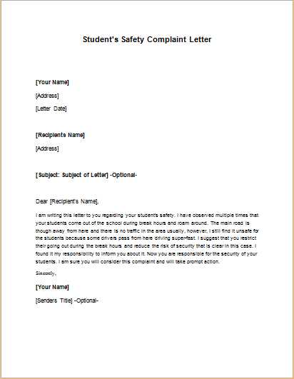 work grievance letter template