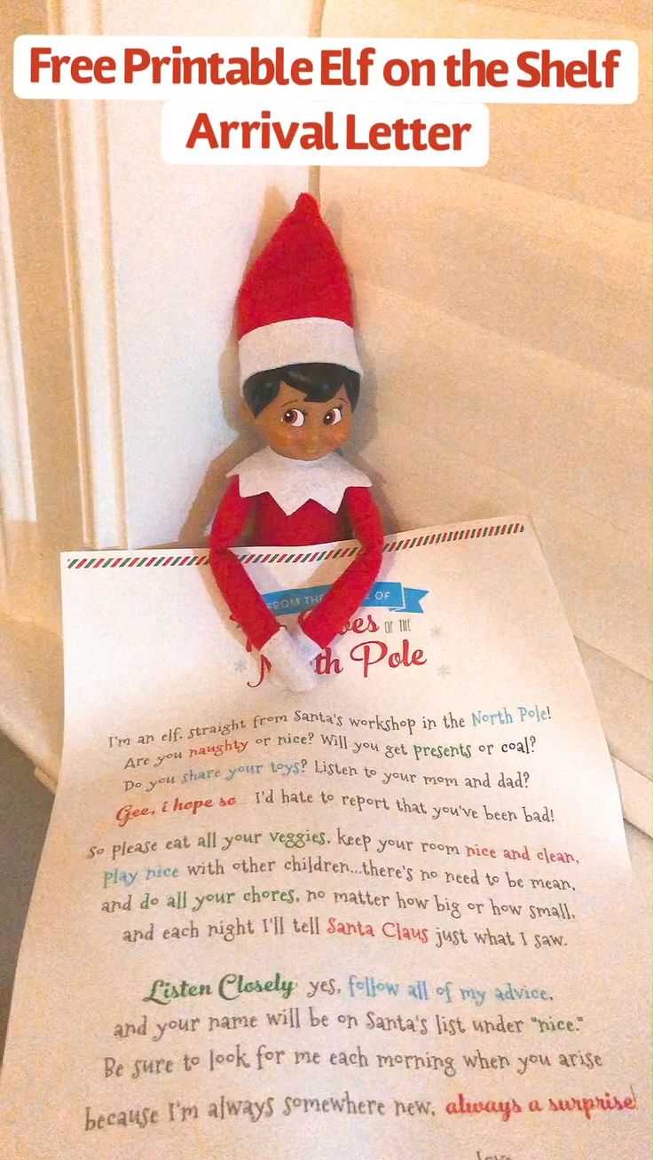 elf on the shelf late arrival letter template