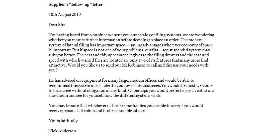 follow suit letter template