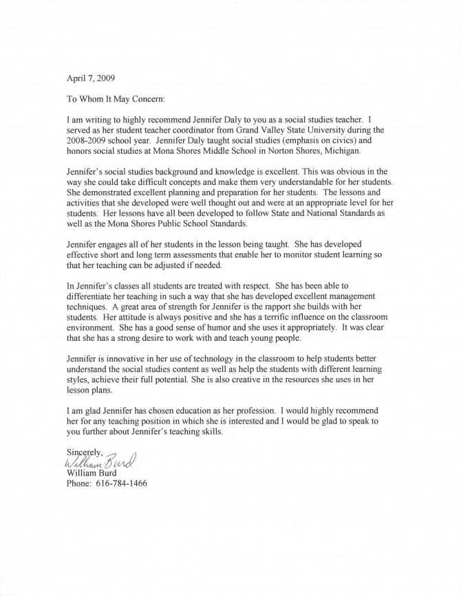 professional recommendation letter template