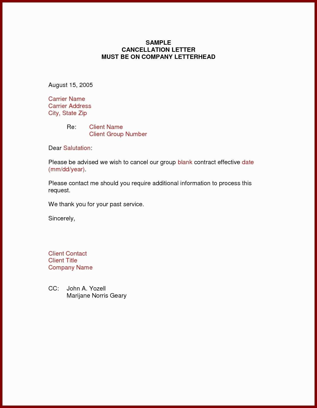 membership cancellation letter template