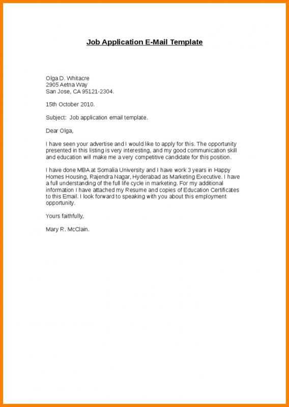 application letter template doc